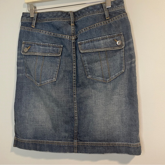Vintage 1990s Tommy Hilfiger Flag Label Blue Denim Skirt 6 - Picture 5 of 6